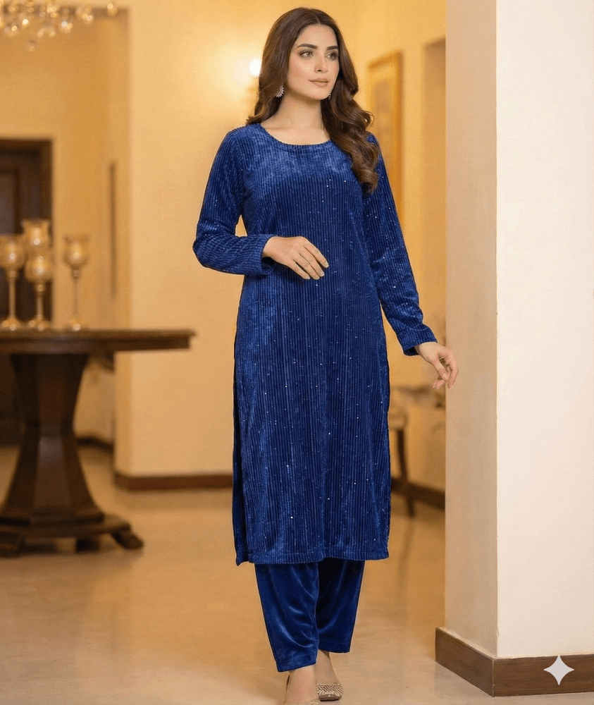 2 PC - Imported Micro Velvet (Unstitched) - Wareeb.Shop