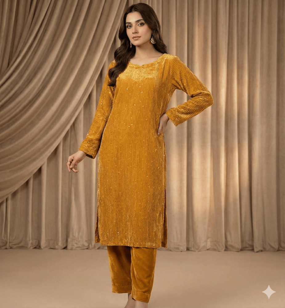 2 PC - Imported Micro Velvet (Unstitched) - Wareeb.Shop