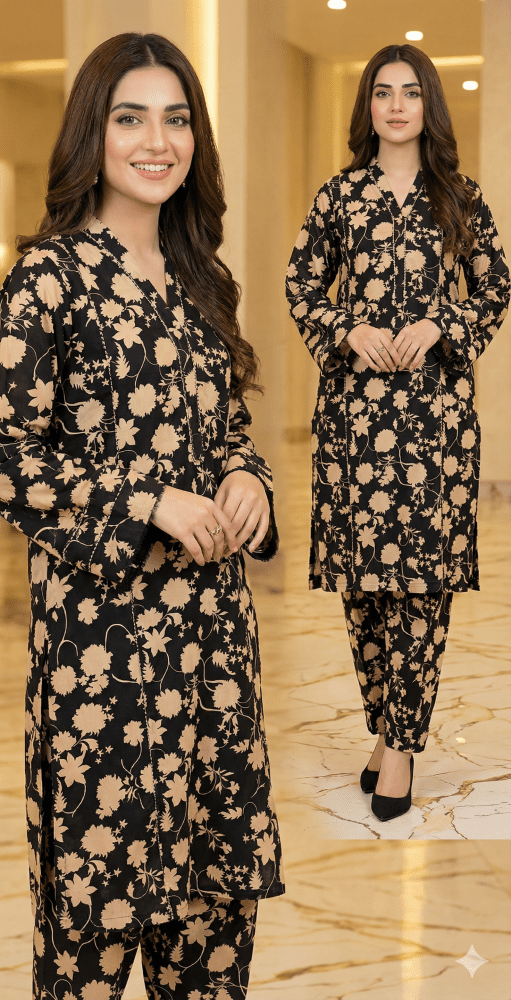 2 Piece Imported China Linen (Unstitched) - Wareeb.Shop