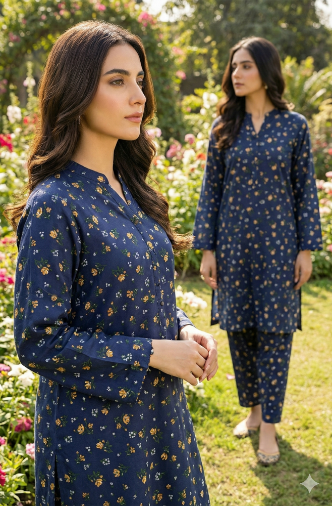 2 Piece Imported China Linen (Unstitched) - Wareeb.Shop