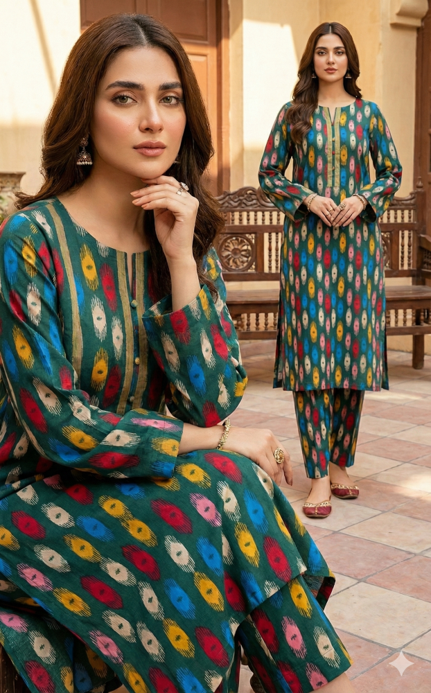 2 Piece Imported China Linen (Unstitched) - Wareeb.Shop