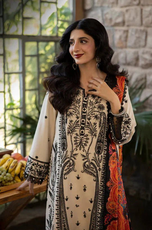 Asim Jofa - 3PC Lawn Embroidered Suit With Printed Lawn Dupatta - Wareeb.Shop