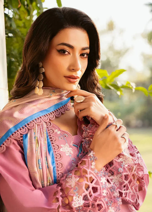 Binilyas Embroidered Dhanak Three Piece D - 143 - Wareeb.Shop