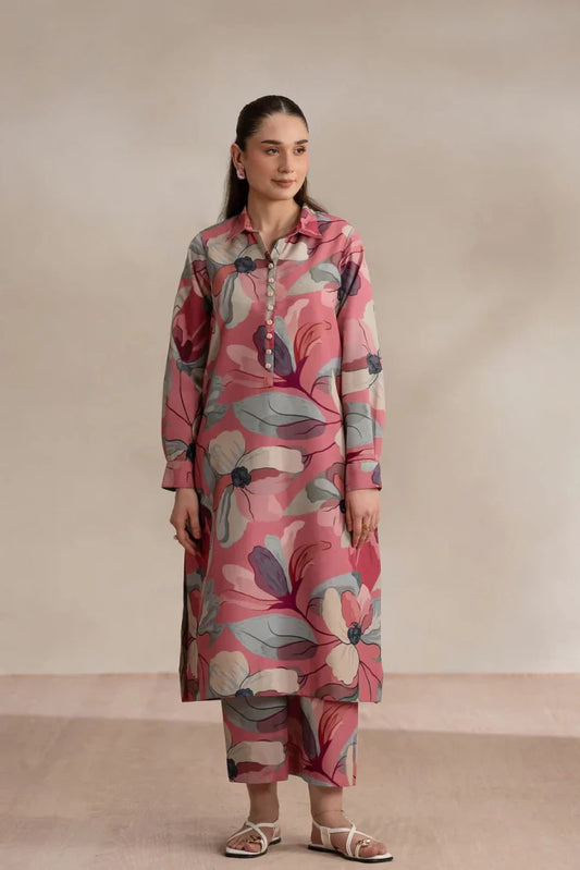 Printed Airjet Viscous Silk two Piece fcc - 730 - Wareeb.Shop