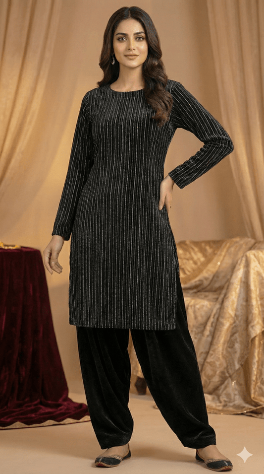 2 PC - Imported Micro Velvet (Unstitched) - Wareeb.Shop