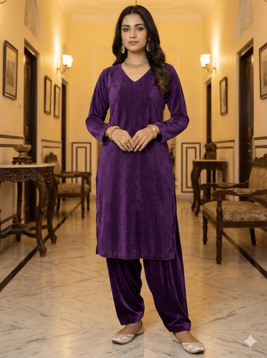 2 PC - Imported Micro Velvet (Unstitched) - Wareeb.Shop