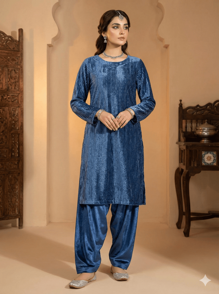 2 PC - Imported Micro Velvet (Unstitched) - Wareeb.Shop