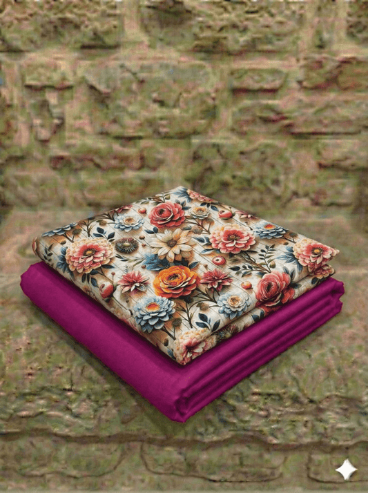 2 Piece Bonenza Orginal Lawn (Unstitched) - Wareeb.Shop