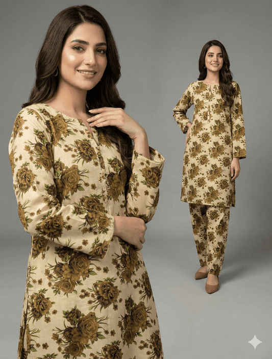 2 Piece Imported China Linen (Unstitched) - Wareeb.Shop