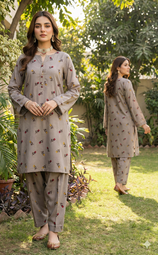 2 Piece Imported China Linen (Unstitched) - Wareeb.Shop