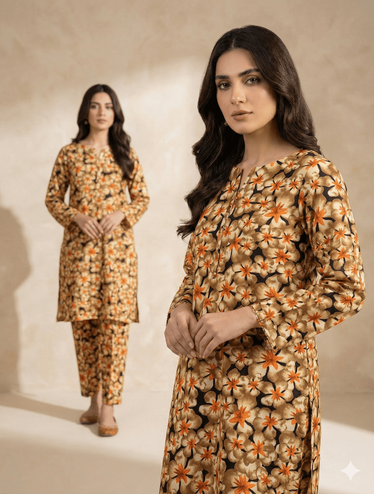 2 Piece Imported China Linen (Unstitched) - Wareeb.Shop