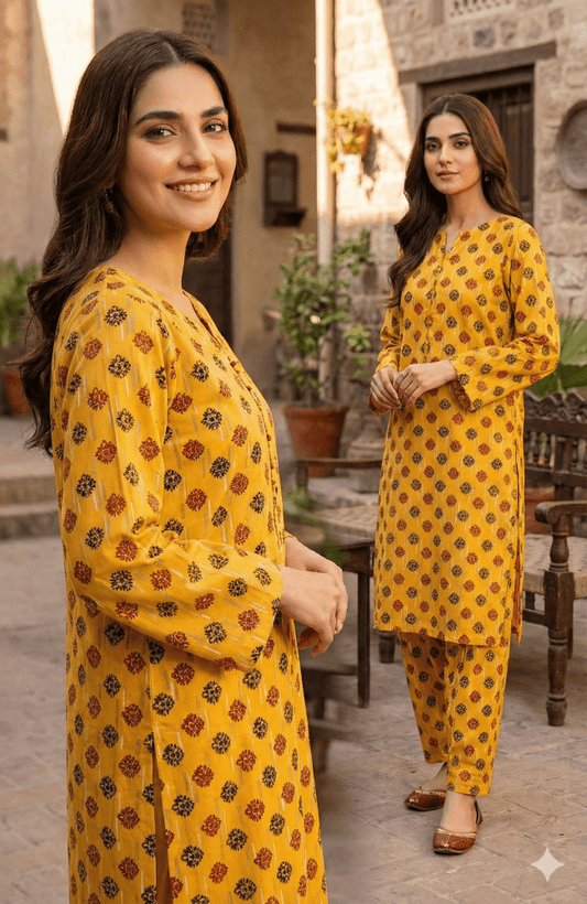 2 Piece Imported China Linen (Unstitched) - Wareeb.Shop