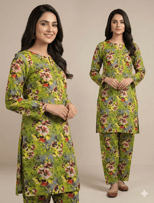 2 Piece Imported China Linen (Unstitched) - Wareeb.Shop