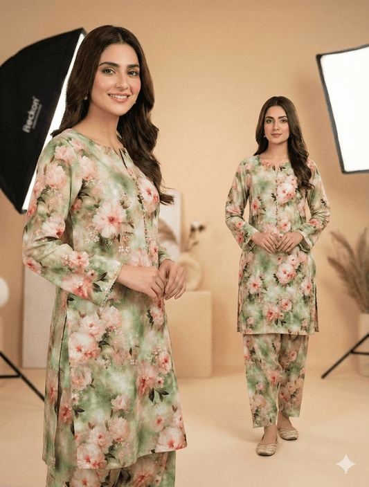 2 Piece Imported China Linen (Unstitched) - Wareeb.Shop