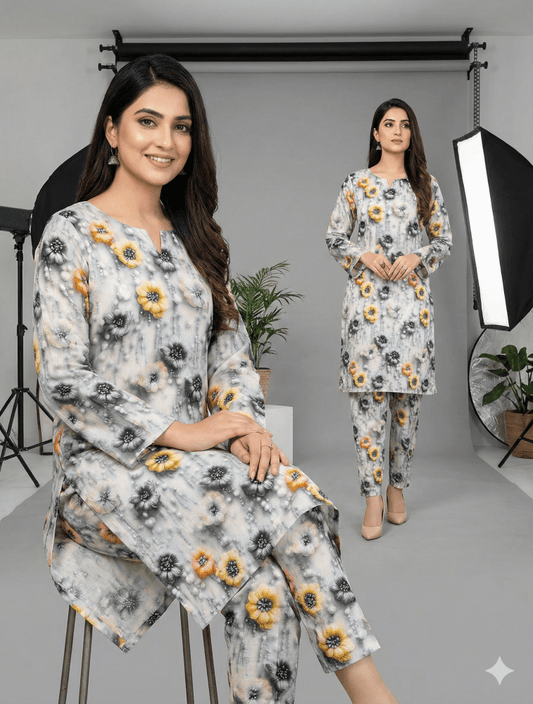 2 Piece Imported China Linen (Unstitched) - Wareeb.Shop