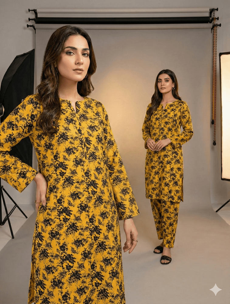 2 Piece Imported China Linen (Unstitched) - Wareeb.Shop