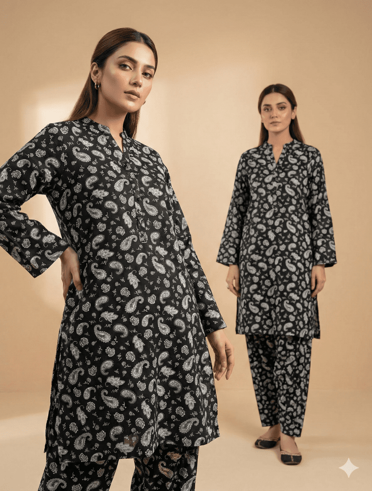 2 Piece Imported China Linen (Unstitched) - Wareeb.Shop