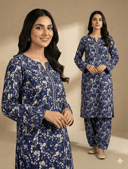 2 Piece Imported China Linen (Unstitched) - Wareeb.Shop