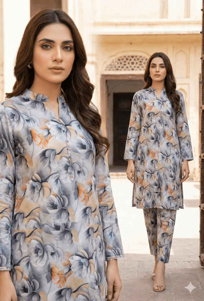 2 Piece Imported China Linen (Unstitched) - Wareeb.Shop