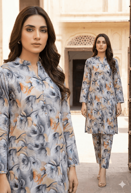 2 Piece Imported China Linen (Unstitched) - Wareeb.Shop