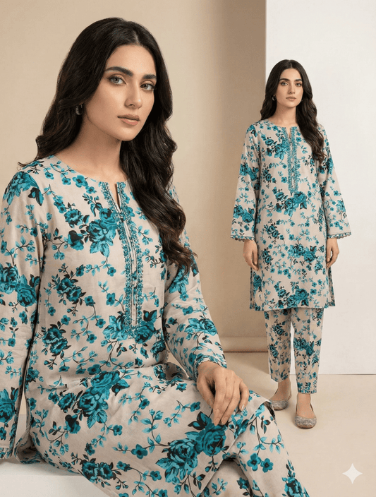 2 Piece Imported Linen (Unstitched) - Wareeb.Shop