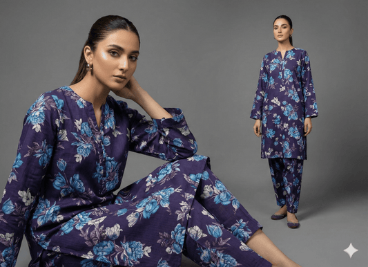 2 Piece Sapphire Lilan Bana Dora (Unstitched) - Wareeb.Shop