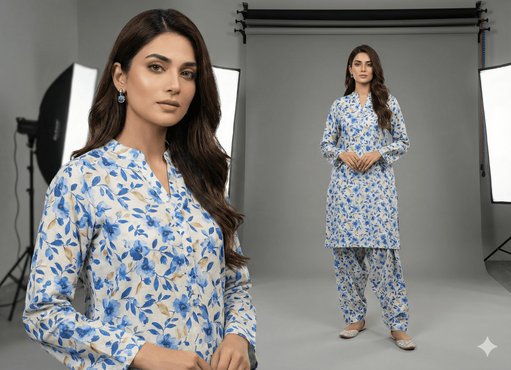 2 Piece Sapphire Lilan Bana Dora (Unstitched) - Wareeb.Shop