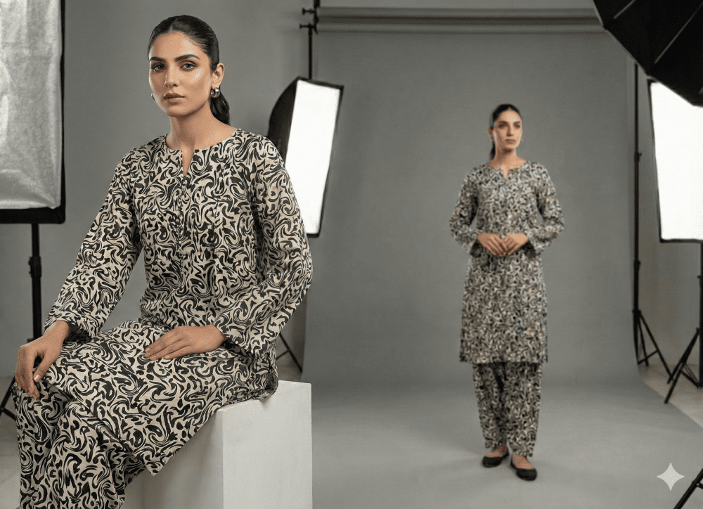 2 Piece Sapphire Lilan Bana Dora (Unstitched) - Wareeb.Shop