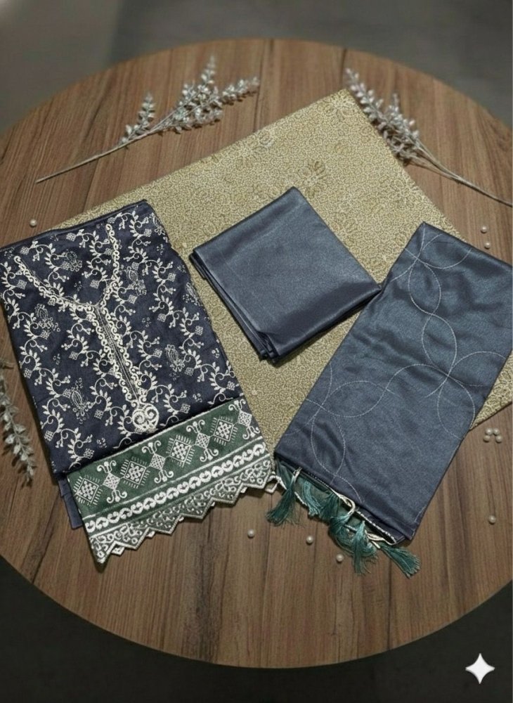 3 PC - Dhanak Embroidered - Unstitched - Wareeb.Shop