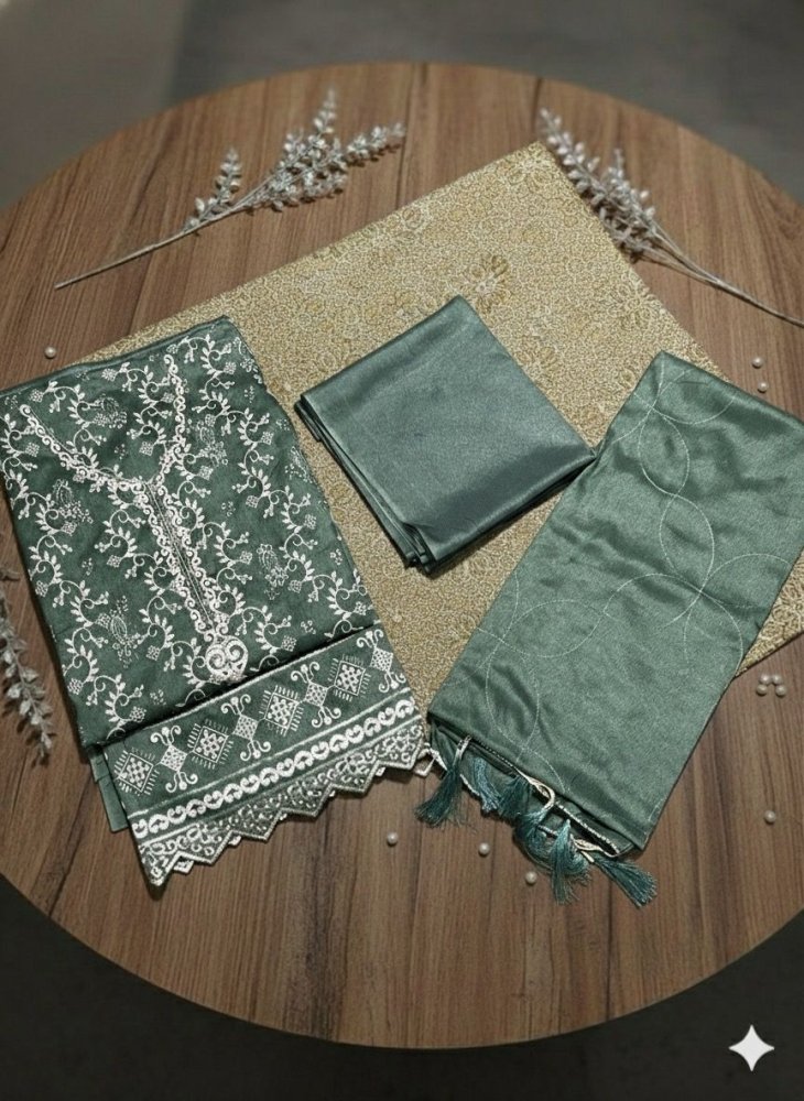 3 PC - Dhanak Embroidered - Unstitched - Wareeb.Shop