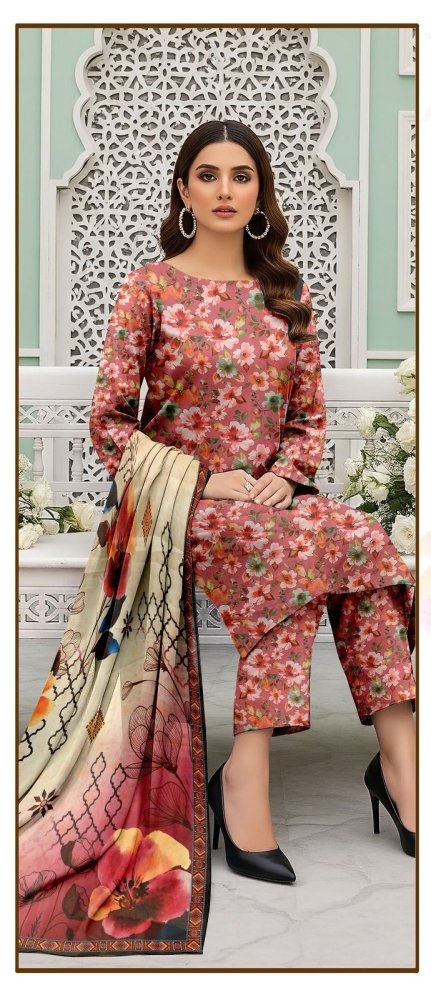 3 PC - Imported Silk (Unstitched) - Wareeb.Shop