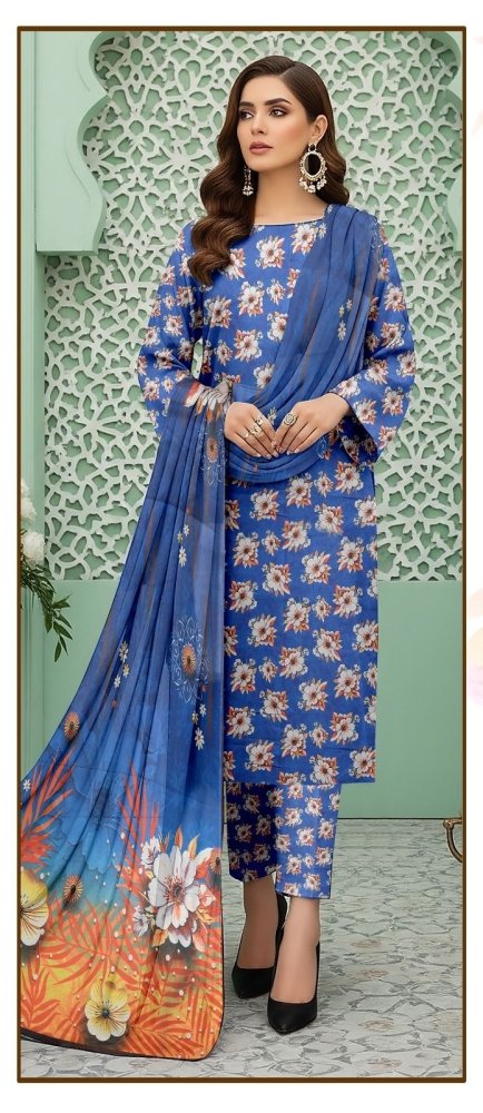 3 PC - Imported Silk (Unstitched) - Wareeb.Shop