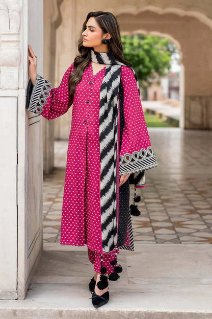 3 Piece Unstitched Digital Printed Pure Lawn Suit with Printed Lawn Dupatta - Wareeb.Shop