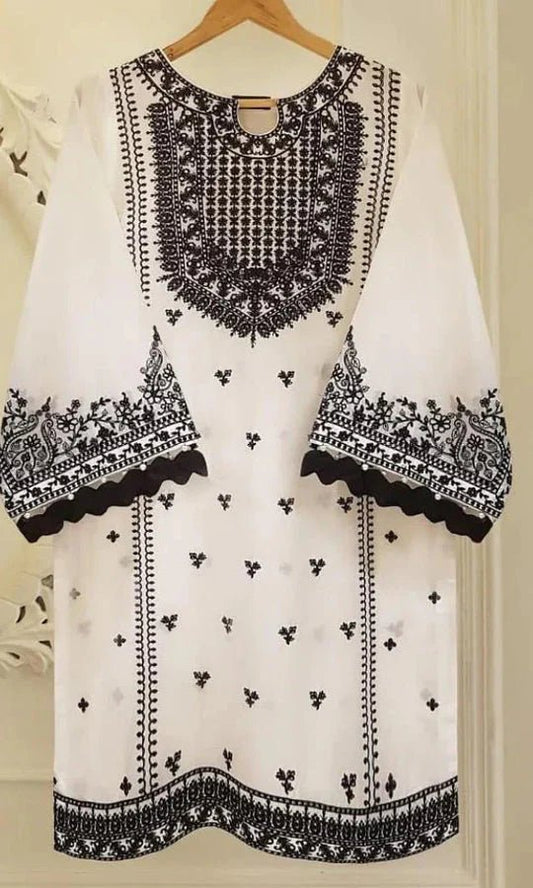 Agha Noor - 3PC Lawn Heavy Embroidered Shirt With Embroidered Bamber Dupatta - Wareeb.Shop