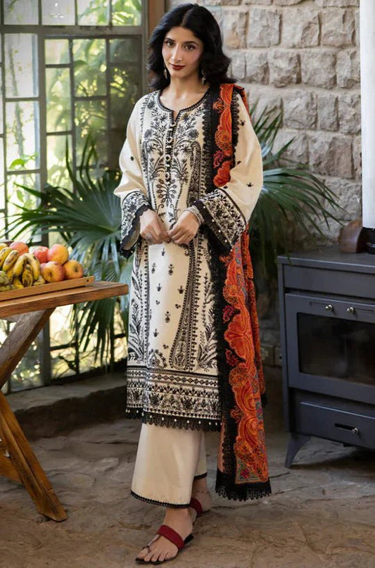 Asim Jofa - 3PC Lawn Embroidered Suit With Printed Lawn Dupatta - Wareeb.Shop