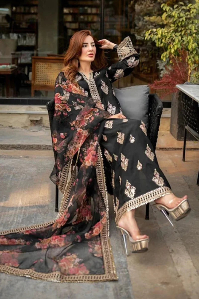 Asling Embroidered Dhanak Three Piece AS - 177 - Wareeb.Shop