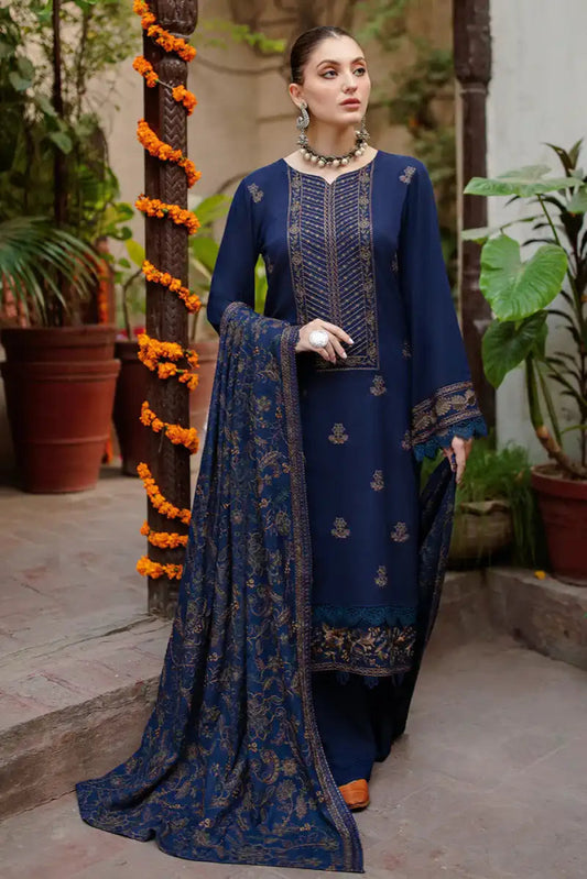 Bareeze D - 10 Embroidered Dhanak Three Piece Winter Collection - Wareeb.Shop