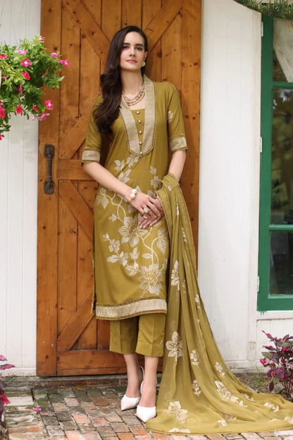 Bareeze Embroidered Dhanak Three Piece Winter BR - 86 - Wareeb.Shop