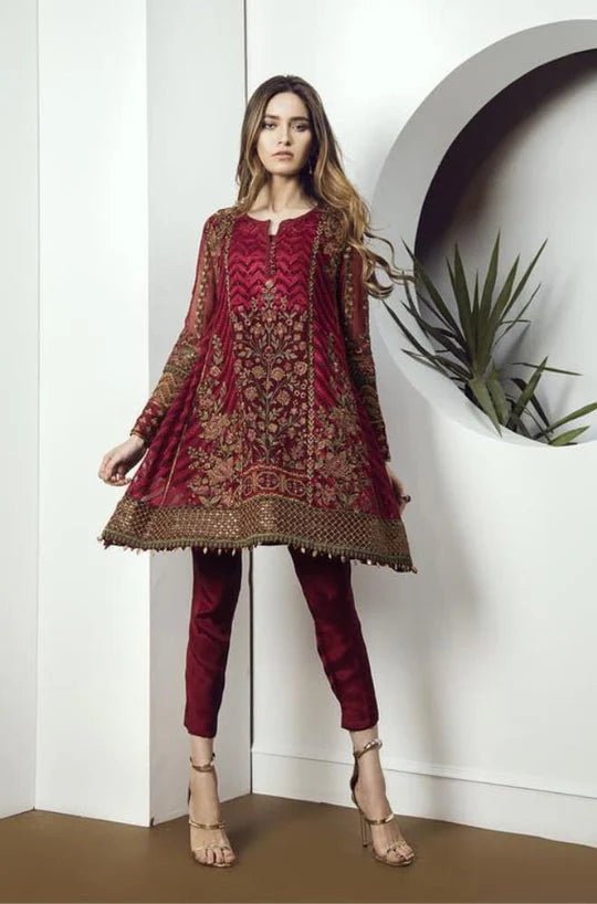 Baroque - 3PC Heavy Embroidered Lawn Shirt With Embroidered Organza Dupatta - Wareeb.Shop