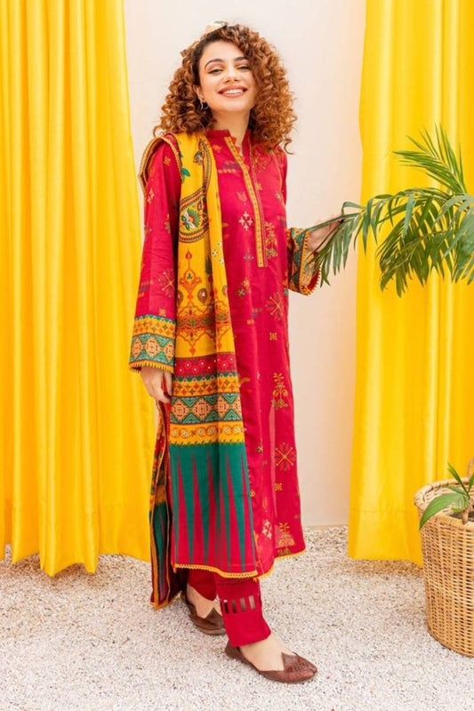 Batik Dhanak Three Piece Summer Collection BT - 01 - Wareeb.Shop