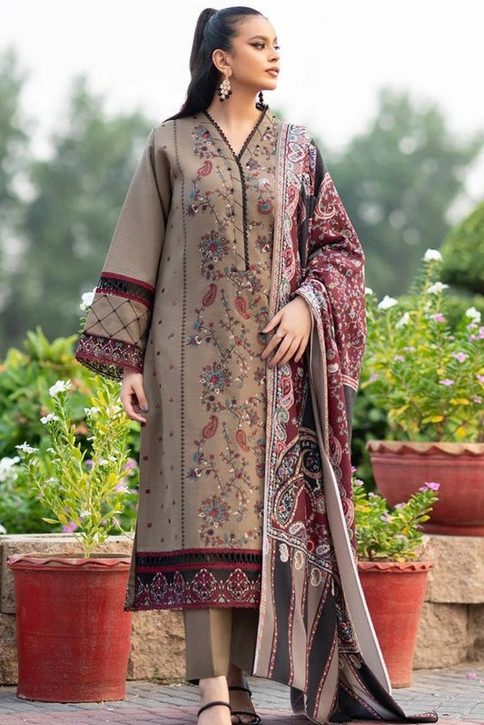 BIN ILYAS Embroidered dhanak Three Piece BI - 05 - Wareeb.Shop