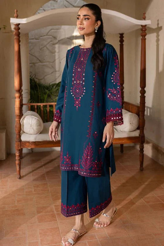 Blue Dhanak two piece Fcc - 201 - Wareeb.Shop