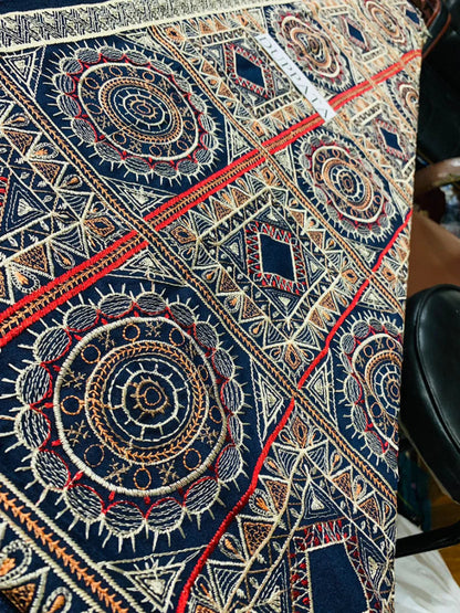 Blue Embroidered Dhanak Three Piece Winter Collection FCC - 189 - Wareeb.Shop