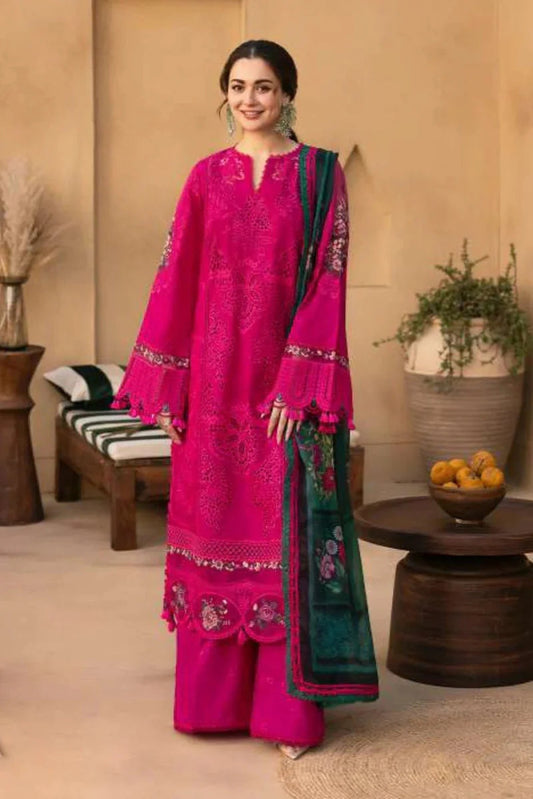 Chikenkari Qalamkar Embroidered Dhanak Three Piece QL - 1036 - Wareeb.Shop