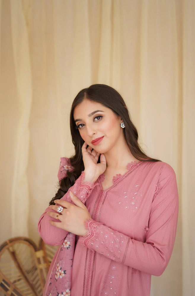 Dhanak Embroidered three piece Fcc - 437 - Wareeb.Shop