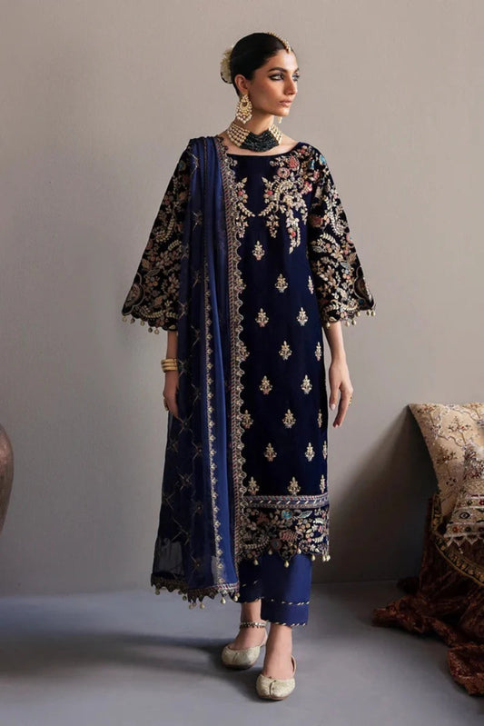 Embroidered Velvet Three piece velvet Collection FCC ZC - 151 - Wareeb.Shop
