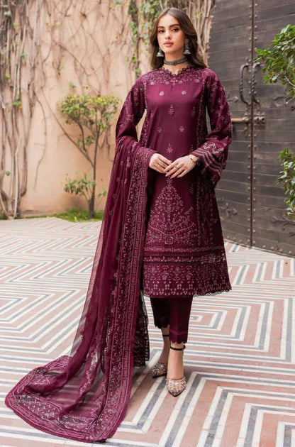 Farasha - 3PC Lawn Embroidered Suit - Wareeb.Shop