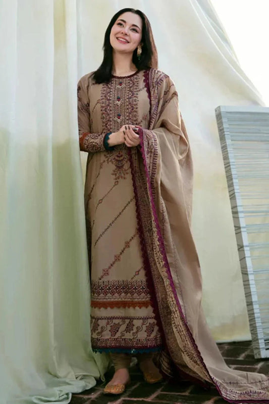 Florant Embroidered Dhanak Three Piece FLO - 185 - Wareeb.Shop