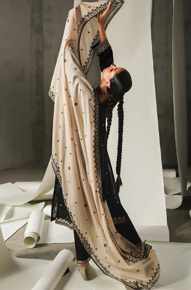 Image Embroidered Dhanak Three Piece IM - 740 - Wareeb.Shop