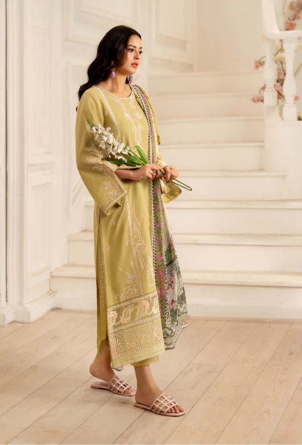 Inara Embroidered Dhanak Three Piece D - 07 - Wareeb.Shop
